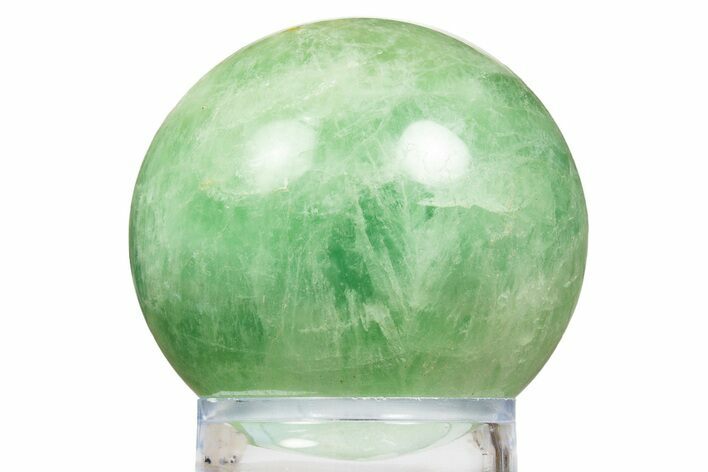 Polished Green Fluorite Sphere - Madagascar #304745